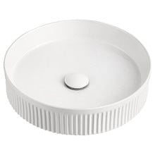 Round Fluted Above Counter Ceramic Basin